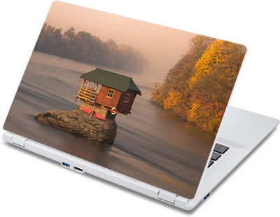 

ezyPRNT Amazing River Hut Nature (13 to 13.9 inch) Vinyl Laptop Decal 13