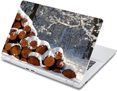 

ezyPRNT Winter Wooden Logs Nature (13 to 13.9 inch) Vinyl Laptop Decal 13