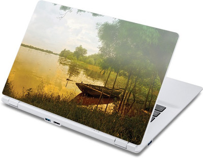 

ezyPRNT Boat at Green SeaShore Nature (13 to 13.9 inch) Vinyl Laptop Decal 13