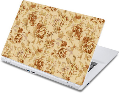 

ezyPRNT Brown Floral Pattern (13 to 13.9 inch) Vinyl Laptop Decal 13