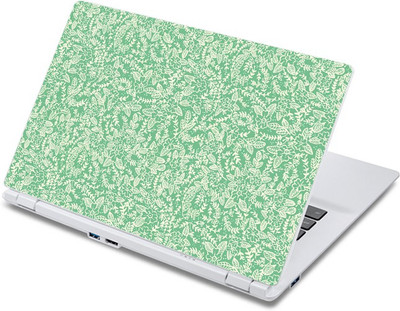 

ezyPRNT Abstract Green Floral Pattern (13 to 13.9 inch) Vinyl Laptop Decal 13