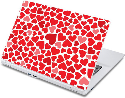

ezyPRNT The Red Hearts Pattern (13 to 13.9 inch) Vinyl Laptop Decal 13