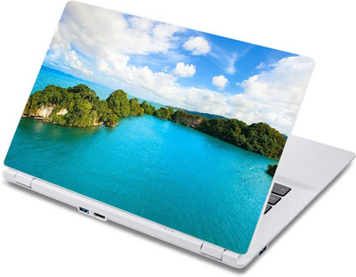 ezyPRNT Wonder Island Landscape Nature (13 to 13.9 inch) Vinyl Laptop Decal 13
