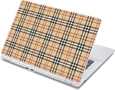 

ezyPRNT The Brown Fabric Checks Pattern (13 to 13.9 inch) Vinyl Laptop Decal 13