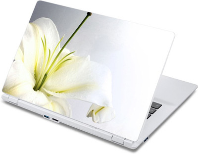 

ezyPRNT Beautiful White Flower Nature (13 to 13.9 inch) Vinyl Laptop Decal 13
