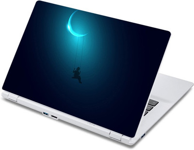 

ezyPRNT Night Sky Moon Swings in Dreams Fantasy Fiction (13 to 13.9 inch) Vinyl Laptop Decal 13