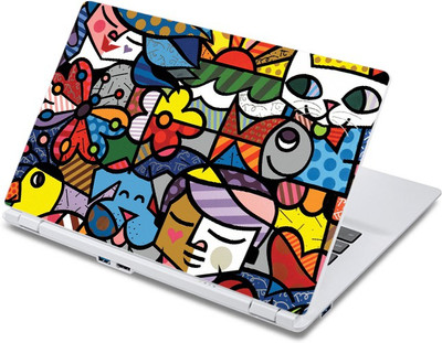 

ezyPRNT Abstract Cartoon Art (13 to 13.9 inch) Vinyl Laptop Decal 13