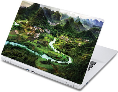 

ezyPRNT City and Mountains Nature (13 to 13.9 inch) Vinyl Laptop Decal 13
