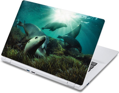 

ezyPRNT Eels under water Aquatic (13 to 13.9 inch) Vinyl Laptop Decal 13