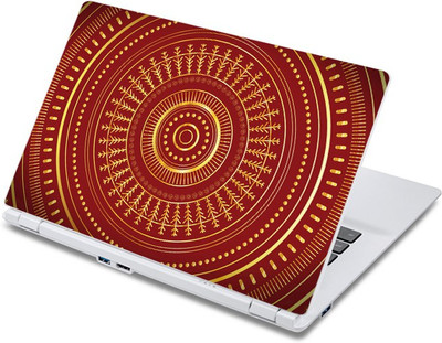 

ezyPRNT Concentric Circles & Golden Rangoli Pattern (13 to 13.9 inch) Vinyl Laptop Decal 13