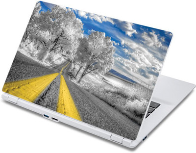 

ezyPRNT Clean Road and Snowy Trees Nature (13 to 13.9 inch) Vinyl Laptop Decal 13