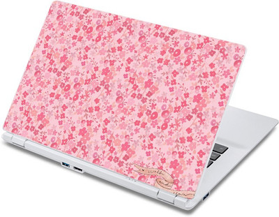 

ezyPRNT Pink Floral Pattern (11 to 11.9 inch) Vinyl Laptop Decal 11