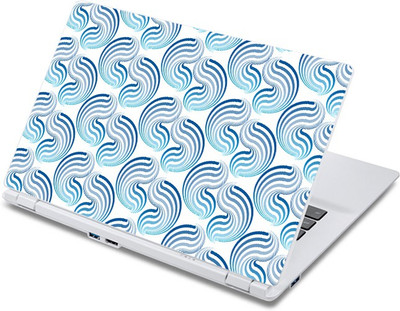 

ezyPRNT Curvy Blue Synched Lines Pattern (13 to 13.9 inch) Vinyl Laptop Decal 13
