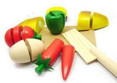 

Kalaplanet Kalaapalnet Wooden Food Pieces with Cutting Board(Multicolor)