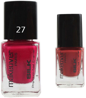 

Makeover Professional Nail Paint Love Affair-27 , Nail Paint Red Brown-35 Multi(Pack of 2)