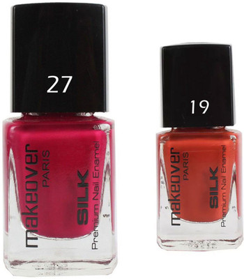 

Makeover Professional Nail Paint Love Affair-27 , Nail Paint Spicy Magneta-19 Multi(Pack of 2)