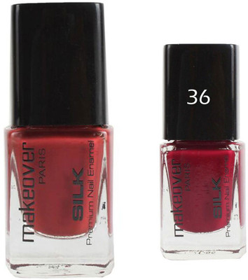 

Makeover Professional Nail Paint Combo Red-Brown-35 , Dark-Magneta-36 (9 ml, Pack of 2) Multi(Pack of 2)