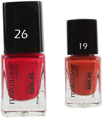 

Makeover Professional Nail Paint Combo Cherry-Red-26 , Red-Brown-35 (9 ml, Pack of 2) Multi(Pack of 2)