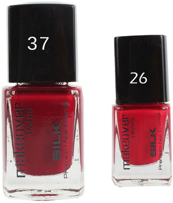 

Makeover Professional Nail Paint Combo Magneta-Marvel-37 , Cherry-Red-26 (9 ml, Pack of 2) Multi(Pack of 2)
