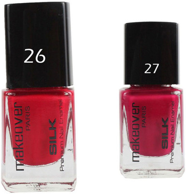 

Makeover Professional Nail Paint Cherry Red-26 , Nail Paint Love Affair-27 Multi(Pack of 2)