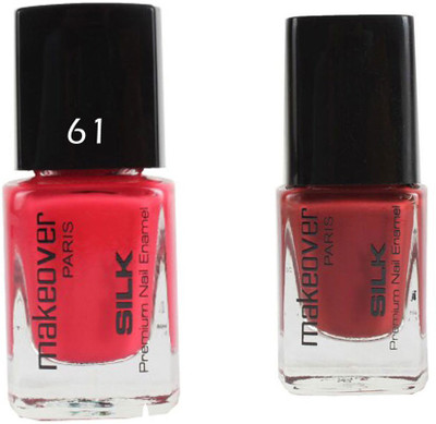 

Makeover Professional Nail Paint Combo Pouch-Pink-61 , Red-Brown-35 (9 ml, Pack of 2) Multi(Pack of 2)