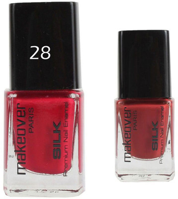 

Makeover Professional Nail Paint Combo Rosewood-Pink-28 , Red-Brown-35 (9 ml, Pack of 2) Multi(Pack of 2)