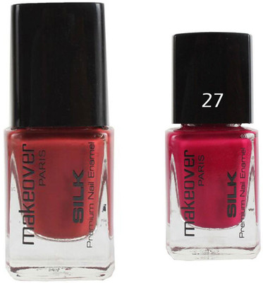 

Makeover Professional Nail Paint Combo Red-Brown-35 , Love-Affair-27 (9 ml, Pack of 2) Multi(Pack of 2)