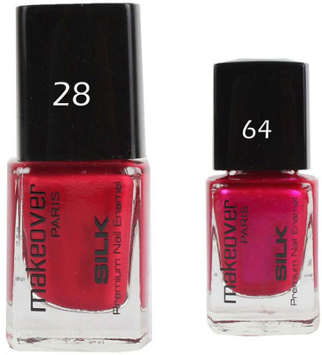 

Makeover Professional Nail Paint Combo Rosewood-Pink-28 , Velvet-wine-64 (9 ml, Pack of 2) Multi(Pack of 2)