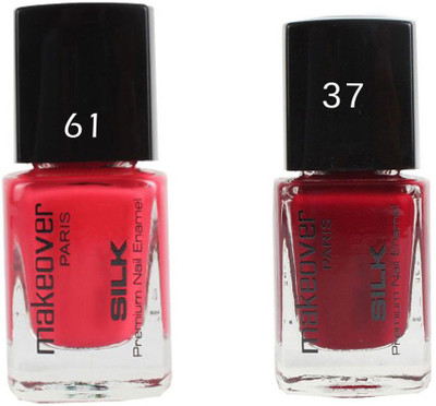 

Makeover Professional Nail Paint Combo Pouch-Pink-61 , Magneta-Marvel-37 (9 ml, Pack of 2) Multi(Pack of 2)