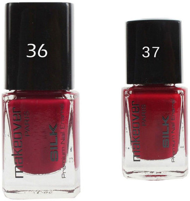 

Makeover Professional Nail Paint Combo Dark-Magneta-36 , Magneta-Marvel-37 (9 ml, Pack of 2) Multi(Pack of 2)