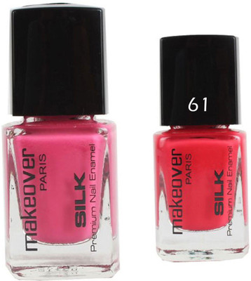 

Makeover Professional Nail Paint Combo Natural-Pink-24 , Pouch-Pink-61 (9 ml, Pack of 2) Multi(Pack of 2)