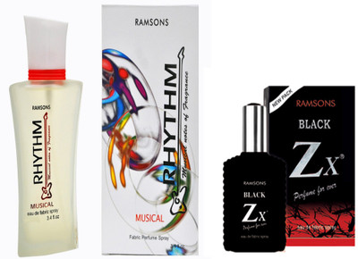 

RAMSONS RHYTHM MUSICAL PERFUME 100 ML+ BLACK ZX PERFUME 30 ML Eau de Parfum - 100 ml(For Men & Women)