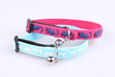 

Pets Empire Silicone Pet Dog Collar Collar Ring Cat 1 Piece - Color and Design May Vary Bell Dog Collar Charm(Multicolor, Rectangle)