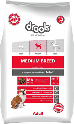 

Drools Adult Medium Breed Chicken 1.2 kg Dry Dog Food