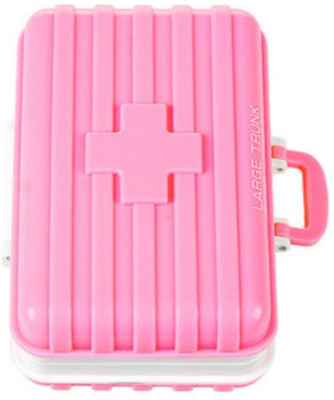 

Emerge 14 days Portable Mini Luggage Shape Medicines/Pill/Trinkets/Storage Box Organizer Pill Box(lime, Pink, Blue, dark pink)