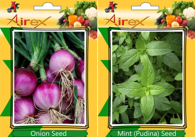 

Airex Onion and Mint (Pudina) Vegetables Seed (Pack Of 20 Seed * 2 Per Packet) Seed(20 per packet)