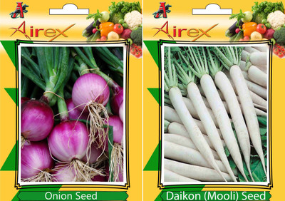Airex Onion and Radish Vegetables Seed (Pack Of 20 Seed * 2 Per Packet) Seed(20 per packet)