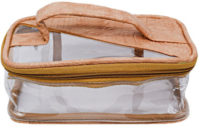 

Bagaholics Multifunction Transparent Beauty Travel Multipurpose Cosmetic Bag Organizer Case Makeup Pouch Toiletry Bag Cosmetic Bag(Beige)