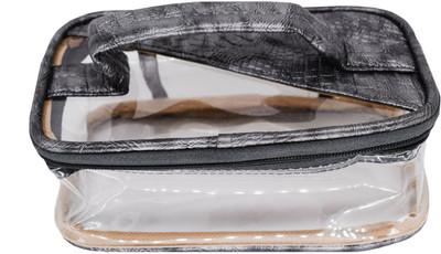

Bagaholics Multifunction Transparent Beauty Travel Multipurpose Cosmetic Bag Organizer Case Makeup Pouch Toiletry Bag Cosmetic Bag(Grey)