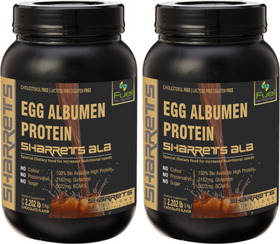 

SHARRETS NUTRITIONS Egg White Albumen Protein Chocolate Flavor ( 2x2.202lb) Egg Protein(2 kg, Chocolate)