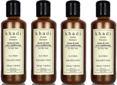 

Khadi Herbal HENNA & TULSI SHAMPOO WITH EXTRA CONDITIONING (SLS+SULFATE+PARABEN FREE)(840 ml)