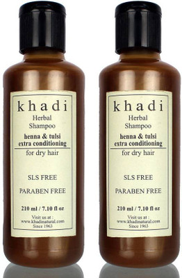 

Khadi Herbal HENNA & TULSI SHAMPOO WITH EXTRA CONDITIONING (SLS+SULFATE+PARABEN FREE)(420 ml)