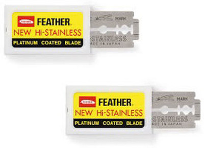 

Feather Razor Blades New Hi-Stainless Double Edge 20 count(Pack of 2)