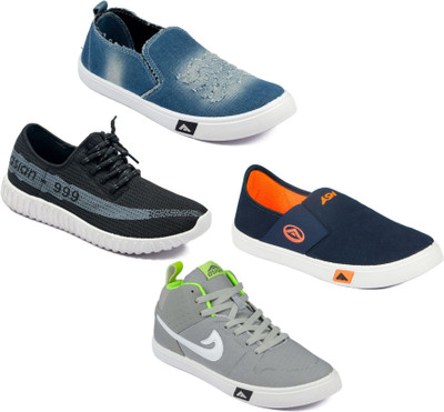 

Asian Men Casual & Running Shoes Combo Pack of 4 Casuals For Men(Multicolor