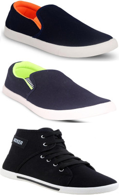 

Jetter Slip On Sneakers For Men(Multicolor, Black