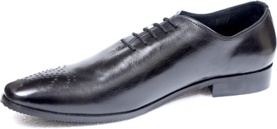 

DCOBS Black Genuine Leather Formal Shoes Party Wear For Men(Black