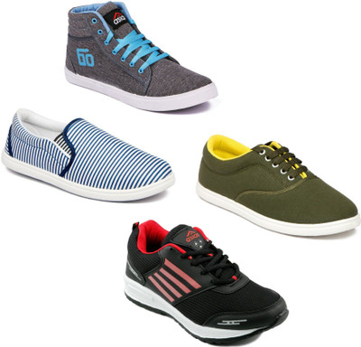 

Asian Men Casual & Running Shoes Combo Pack of 4 Casuals For Men(Multicolor