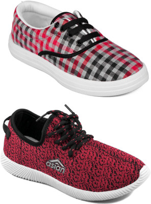 

Asian women's casual shoes combo pack of 2 Casuals For Women(Multicolor