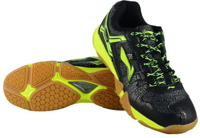 

Li-Ning RAZOR Badminton Shoes For Men(Black, Green