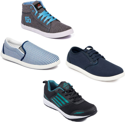 

Asian Men Casual & Running Shoes Combo Pack of 4 Casuals For Men(Multicolor